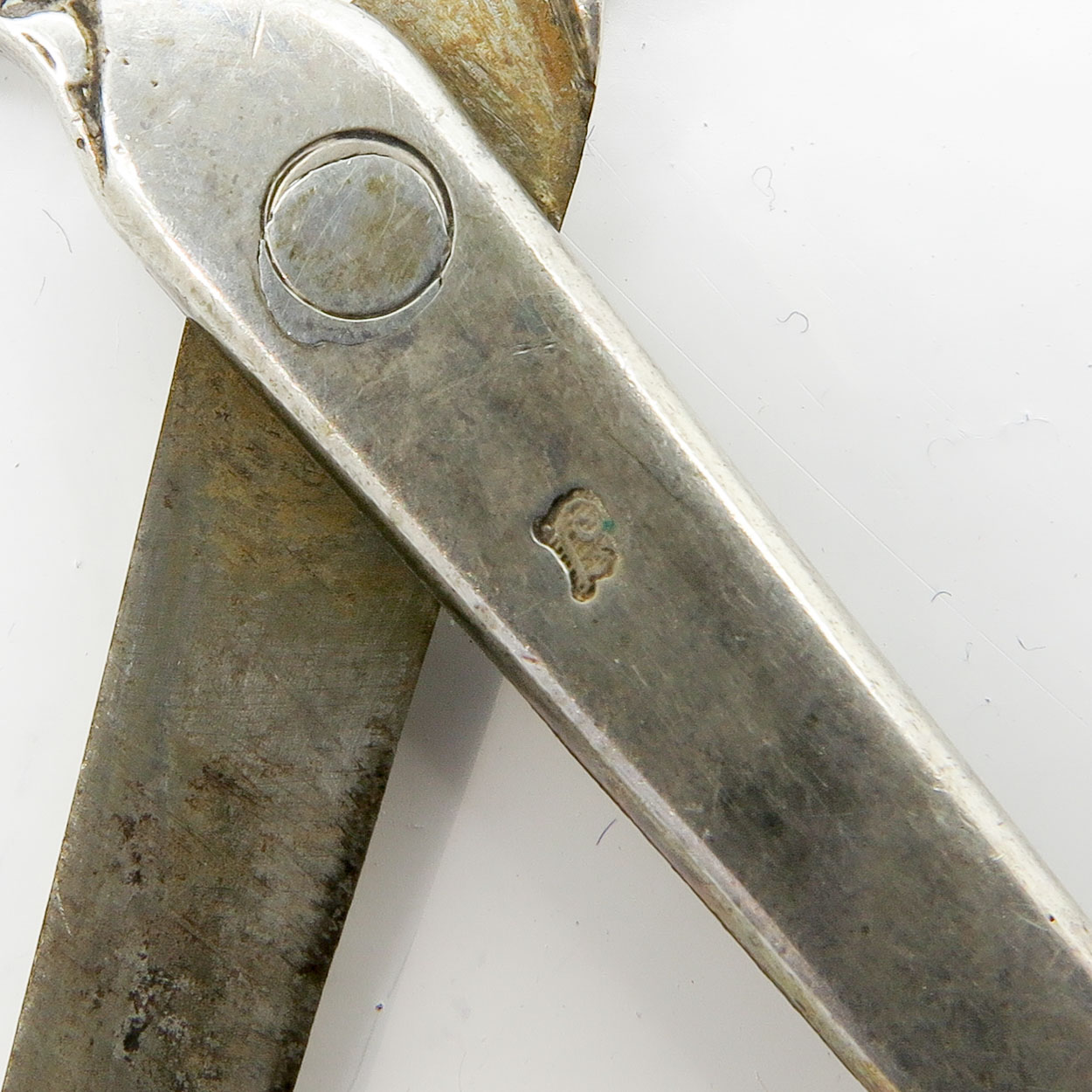 19th Century Silver Scissors - Image 2 of 2