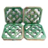 Lot of 4 China Porcelain Antique Tiles