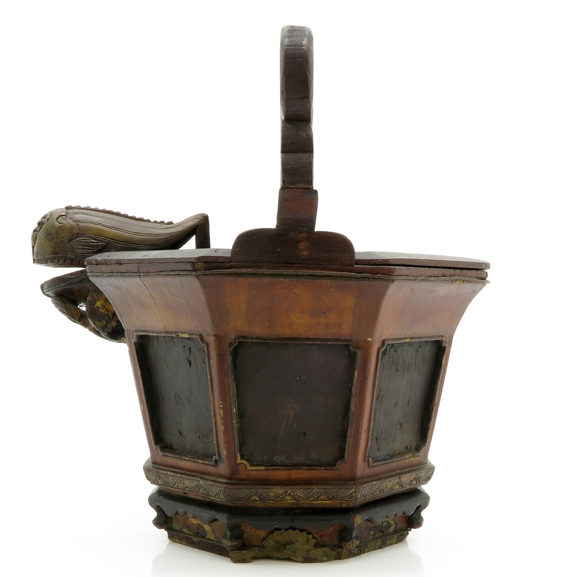Chinese Wood Water Bucket - Image 2 of 6