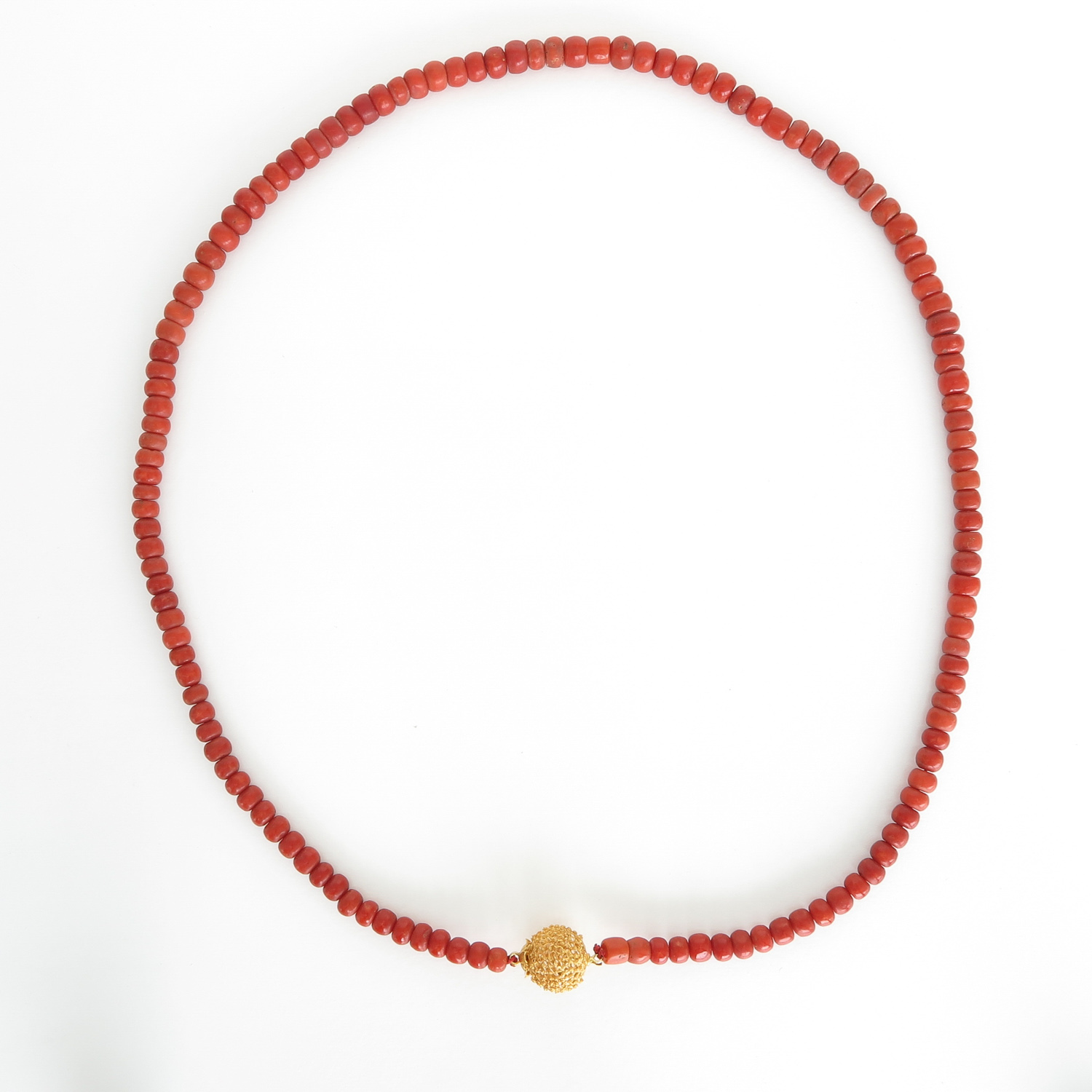 19th Century Red Coral Necklace