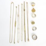 Diverse Lot of 14KG and 18KG Jewelry