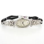Platinum Ladies Art Deco Diamond Watch