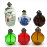 Lot of 6 Chinese Snuff Bottles