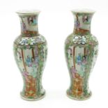 Lot of 2 Cantonese Vases