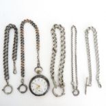 Diverse Lot with Pocket watch and Watch Chains