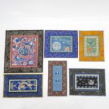 Lot of 6 Chinese Silk Embroideries