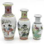 Lot of 3 China Porcelain Vases