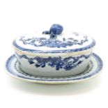 China Porcelain Covered Butter Tray Circa 1800