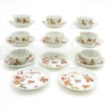 Lot of China Porcelain 18th Century Cups & Saucers