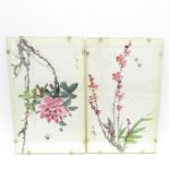 Lot of 2 Japanese Paintings on Silk