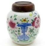 China Porcelain Famille Rose Ginger Jar