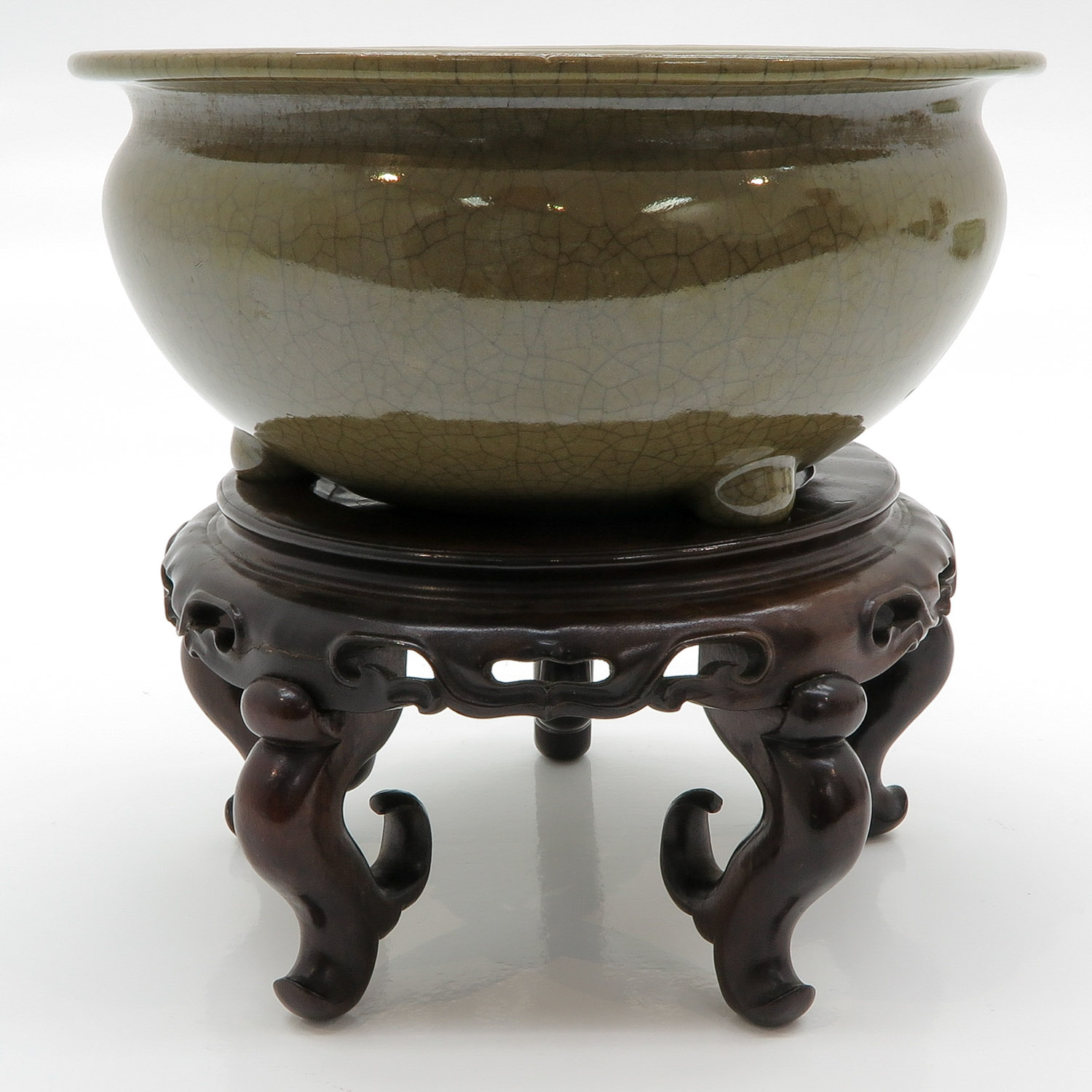 China Porcelain Crackle Ware Censer - Image 4 of 6
