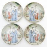 Lot of 4 Asiatic Porcelain Plates
