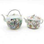 Lot of 2 China Porcelain Tongzhi Period Teapots