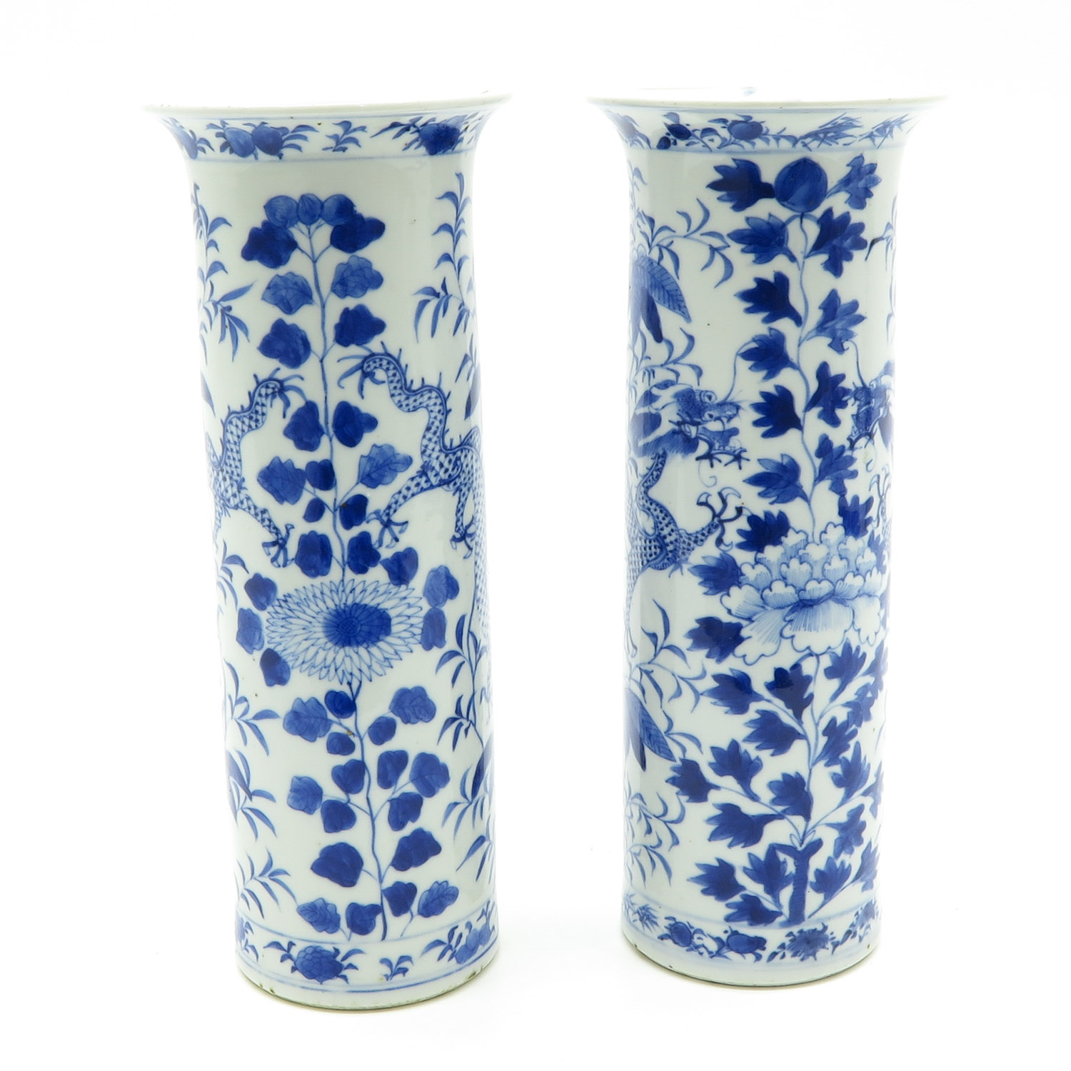 Lot of 2 China Porcelain Vases - Image 4 of 6