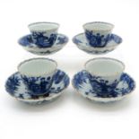 Lot of 18th Century China Porcelain Cups and Saucers