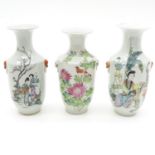 Lot of 3 China Porcelain Republic Period Vases