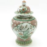 19th Century China Porcelain Lidded Vase