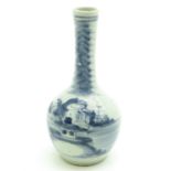 China Porcelain Long Neck Vase Circa 1800