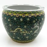 China Porcelain Famille Noir Fish Bowl