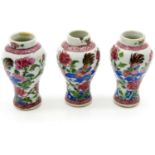 Lot of 18th Century China Porcelain Miniature Vases