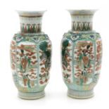 19th Century China Porcelain Famille Verte Vases