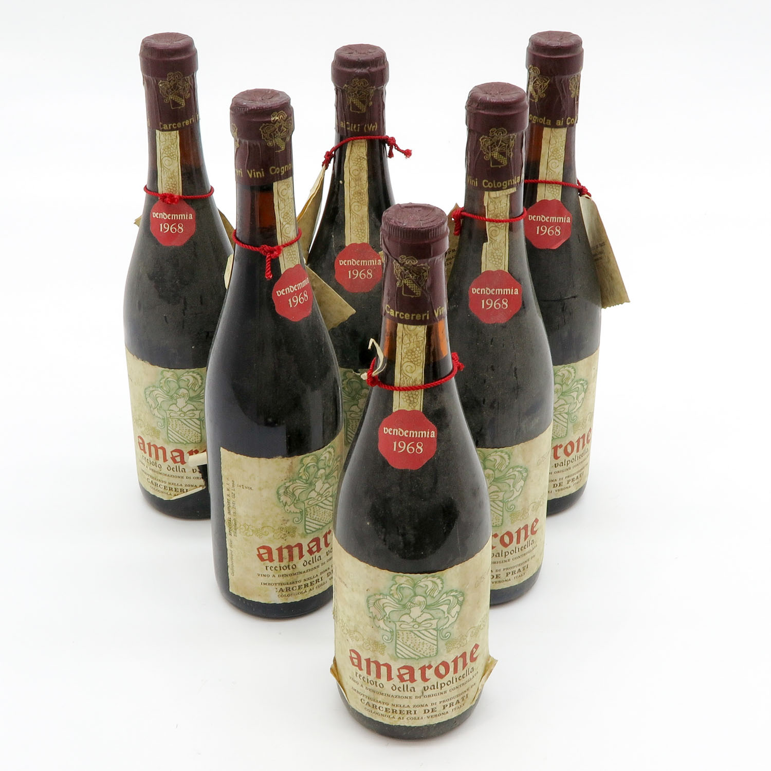 Lot of 6 Bottles of Amarone 1968