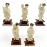 Lot of 5 Chinese Carved Sculptures