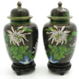 Lot of 2 China Porcelain CloisonnÈ Vases