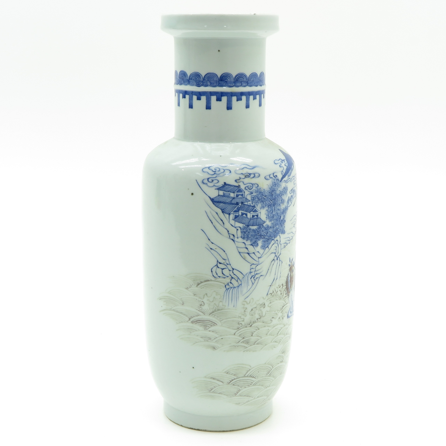China Porcelain Roll Wagon Vase - Image 4 of 6