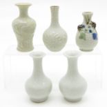 Lot of 5 China Porcelain Miniature Vases