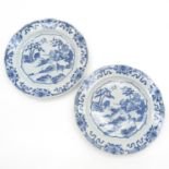 Lot of 2 China Porcelain Plates Circa 1800