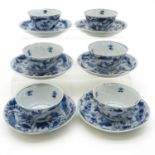 Lot of 18th Century China Porcelain Cups & Saucers