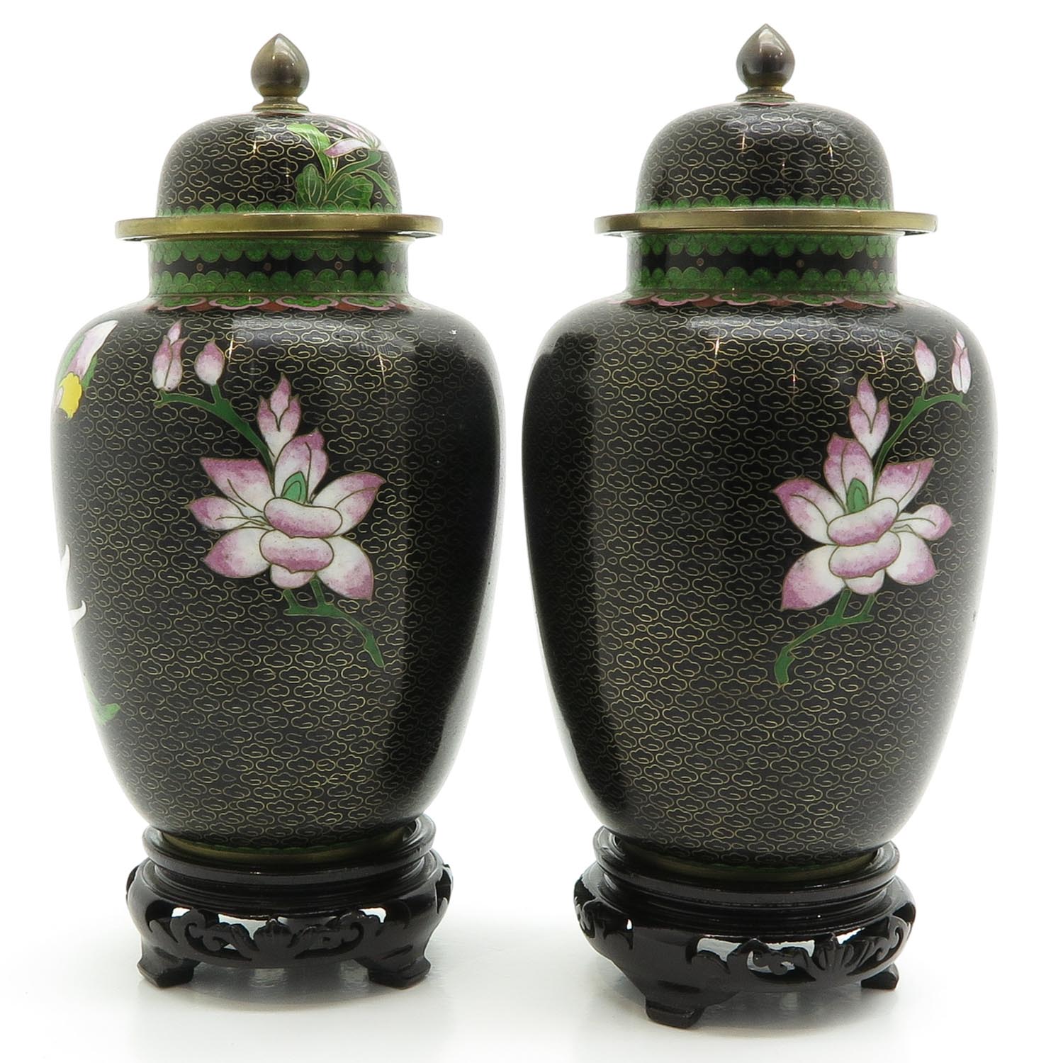 Lot of 2 China Porcelain CloisonnÈ Vases - Image 3 of 6