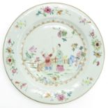 China Porcelain Famille Rose Decor Plate Circa 1800