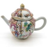 China Porcelain Mandarin Decor Teapot