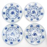 Lot of 4 18th Century China Porcelain Plates