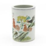19th Century China Porcelain Brush Pot