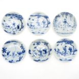 Lot of 6 18th Century China Porcelain Saucers