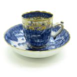 China Porcelan Willow Decor Cup and Saucer Circa 1800