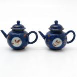 Lot of 2 18th Century China Porcelain Tea Pots