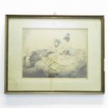 Framed Print Depicting Ladies with Child