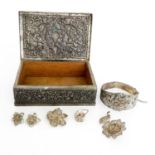Silver Jewelry Box with Diverse Jewley