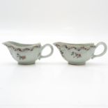 2 18th Century China Porcelain Sauciers