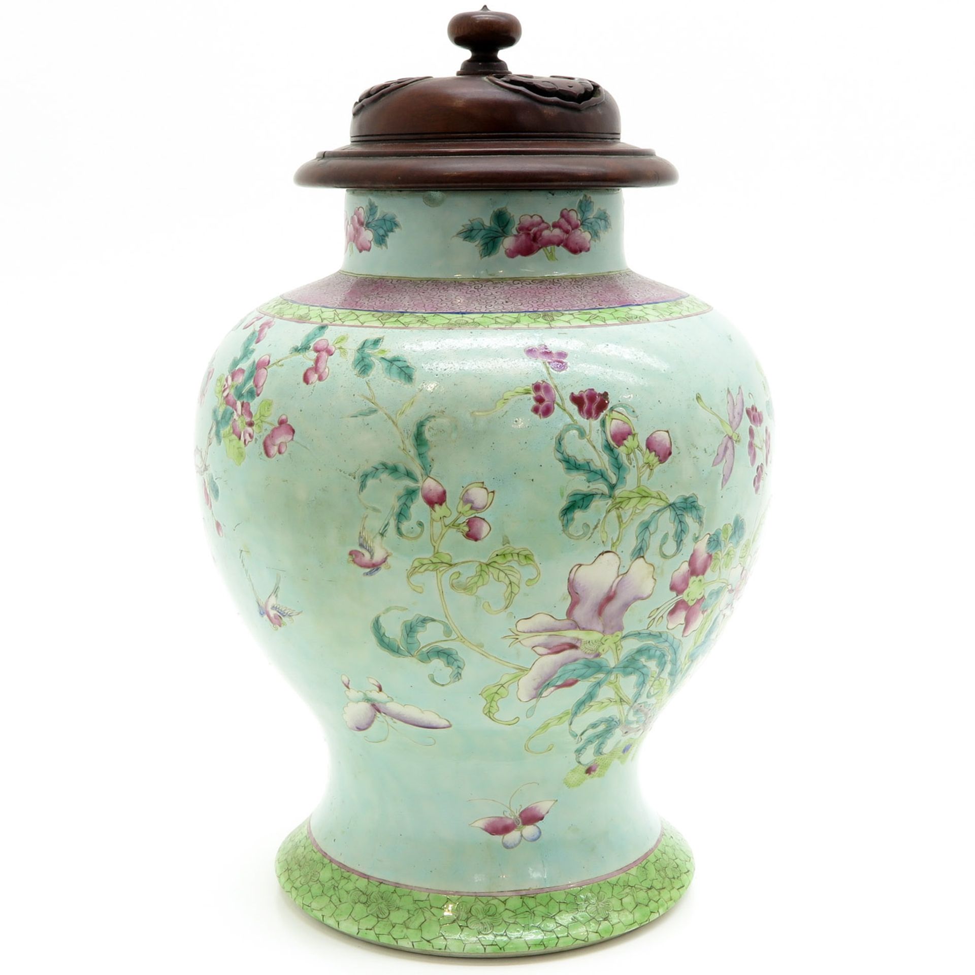 China Porcelain Lidded Vase - Image 3 of 6