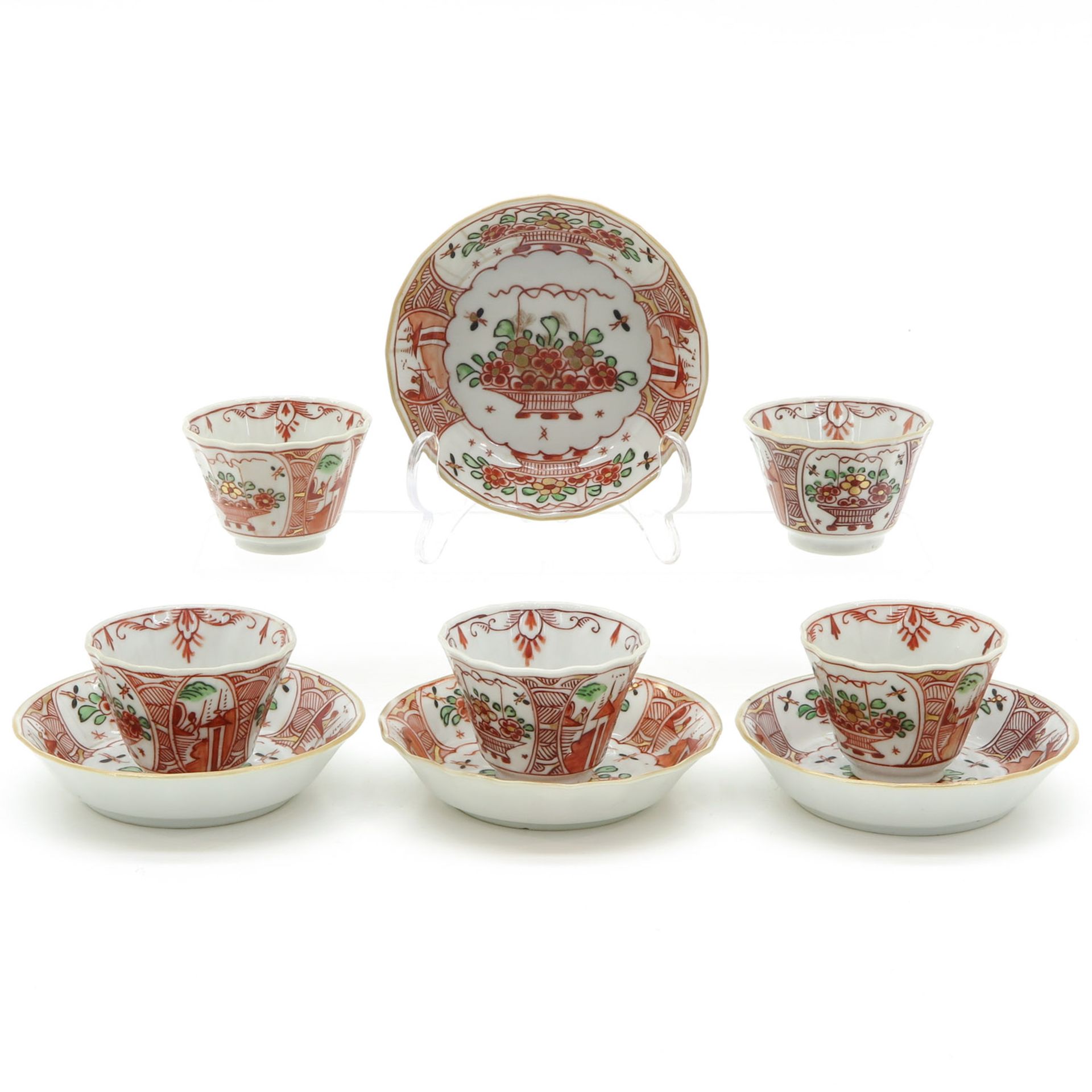 18th Century China Porcelain Cups and Saucers