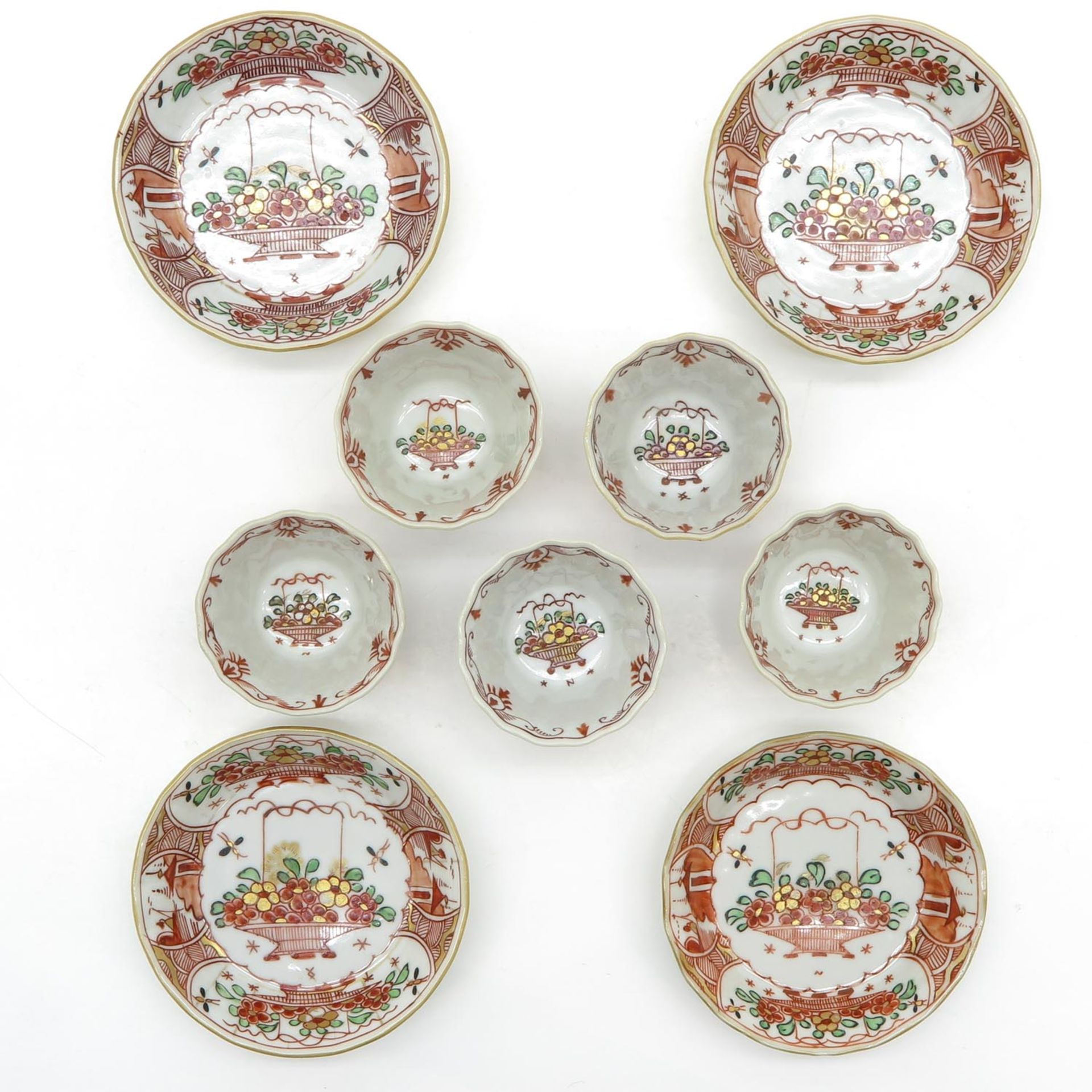 18th Century China Porcelain Cups and Saucers - Image 5 of 6
