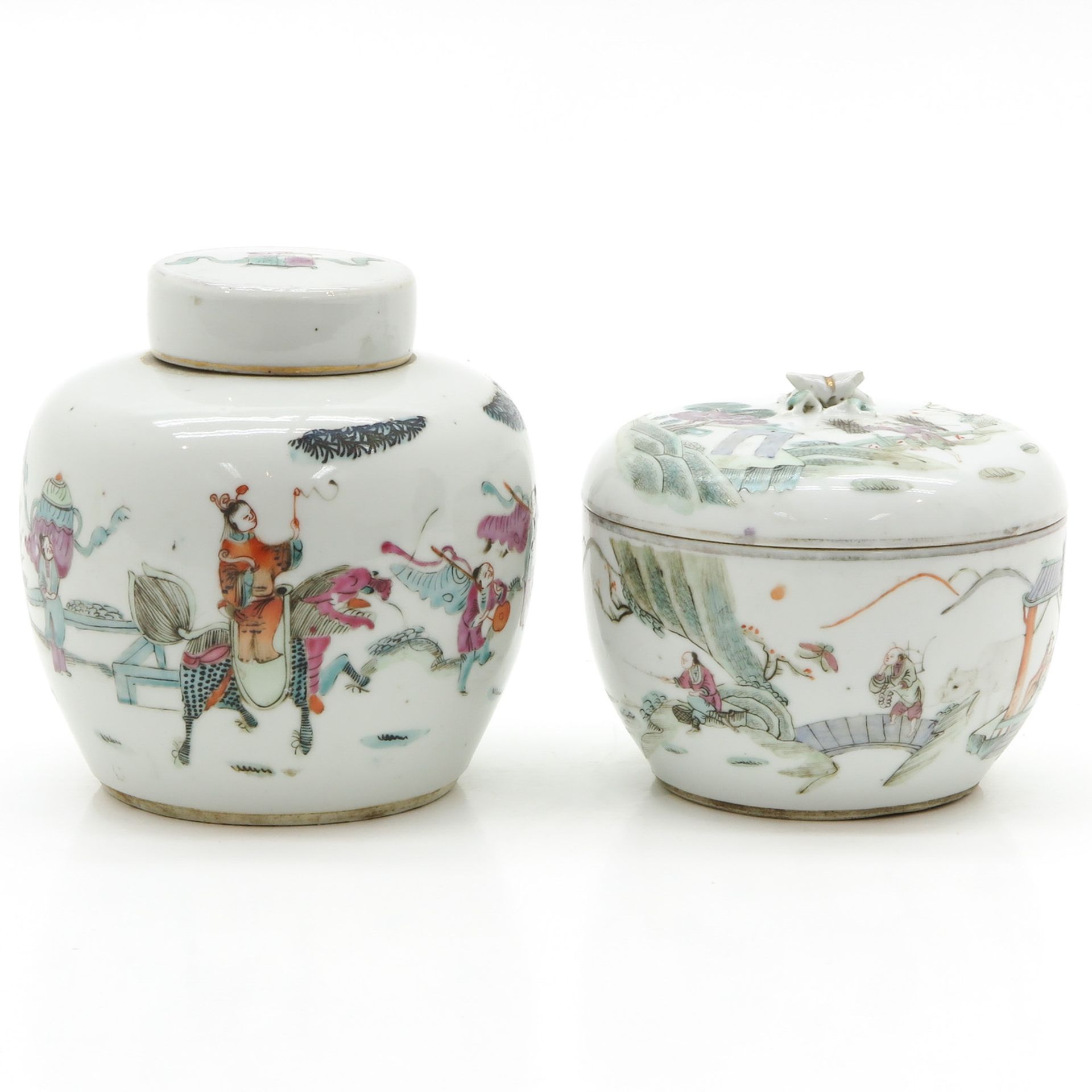 China Porcelain Lidded Jar and Ginger Jar