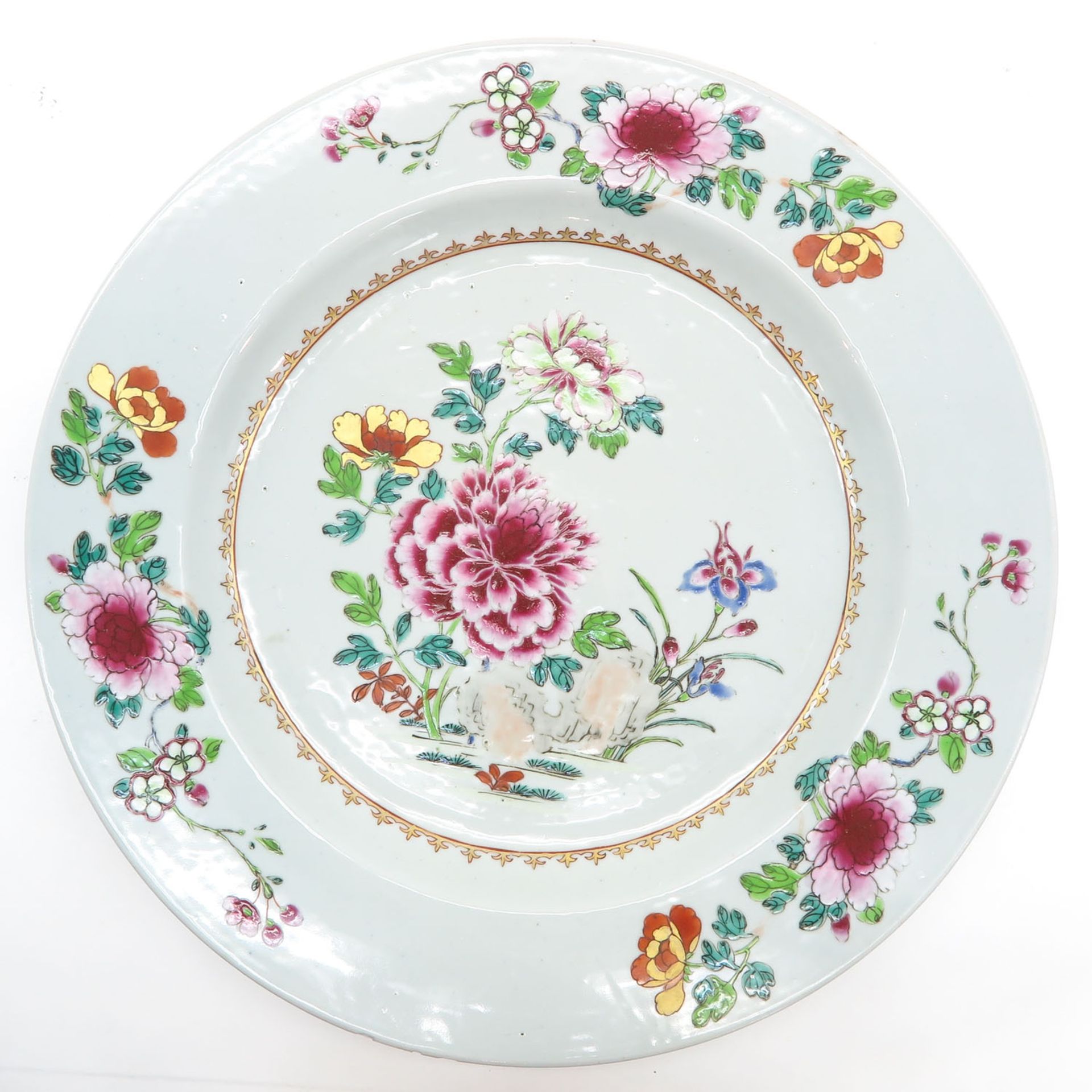 China Porcelain Famille Rose Plate Circa 1800