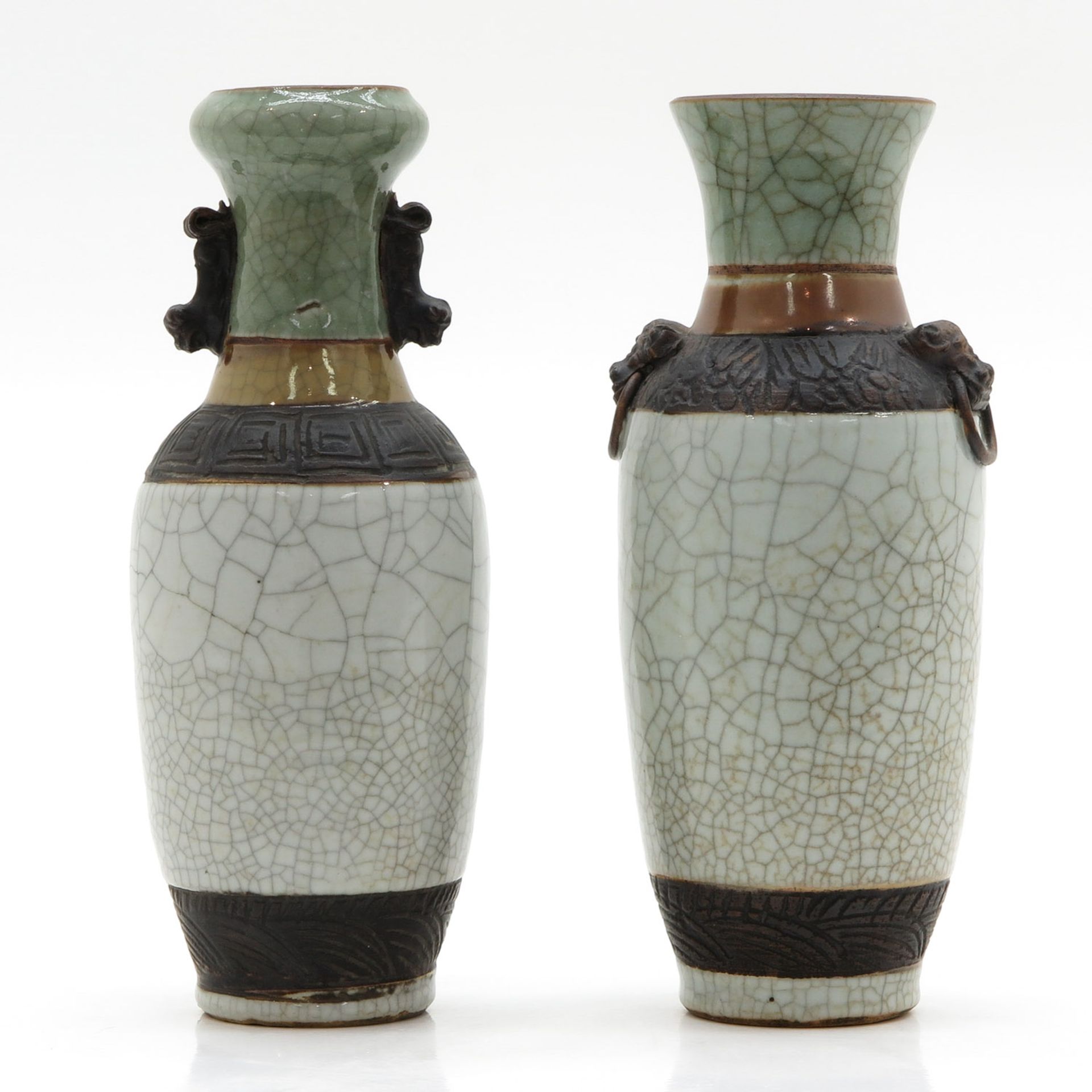 Lot of 2 China Porcelain Nanking Vases - Bild 3 aus 6